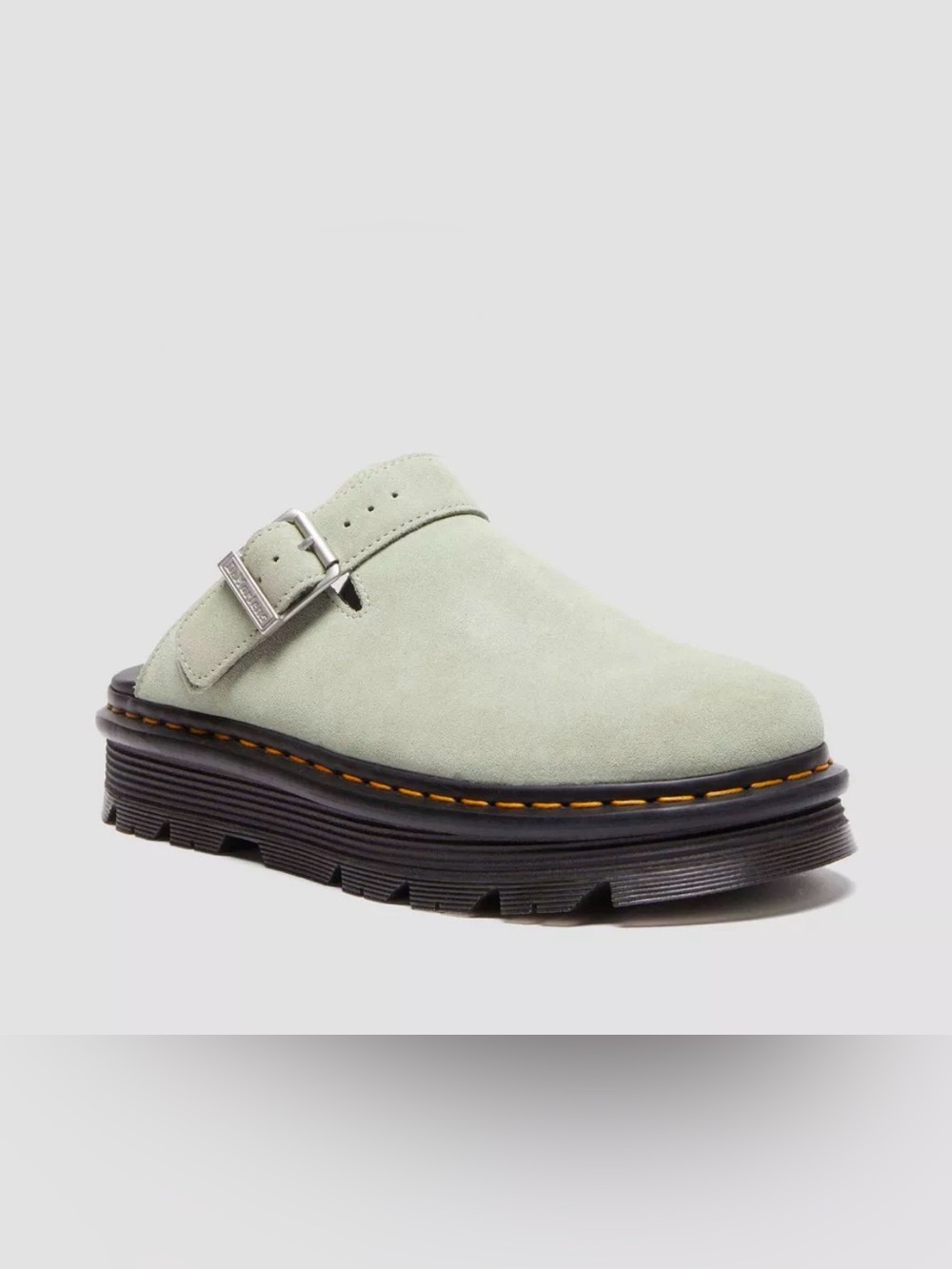 Dr. Martens Zebzag Mule in Sage Green Suede